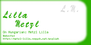 lilla metzl business card